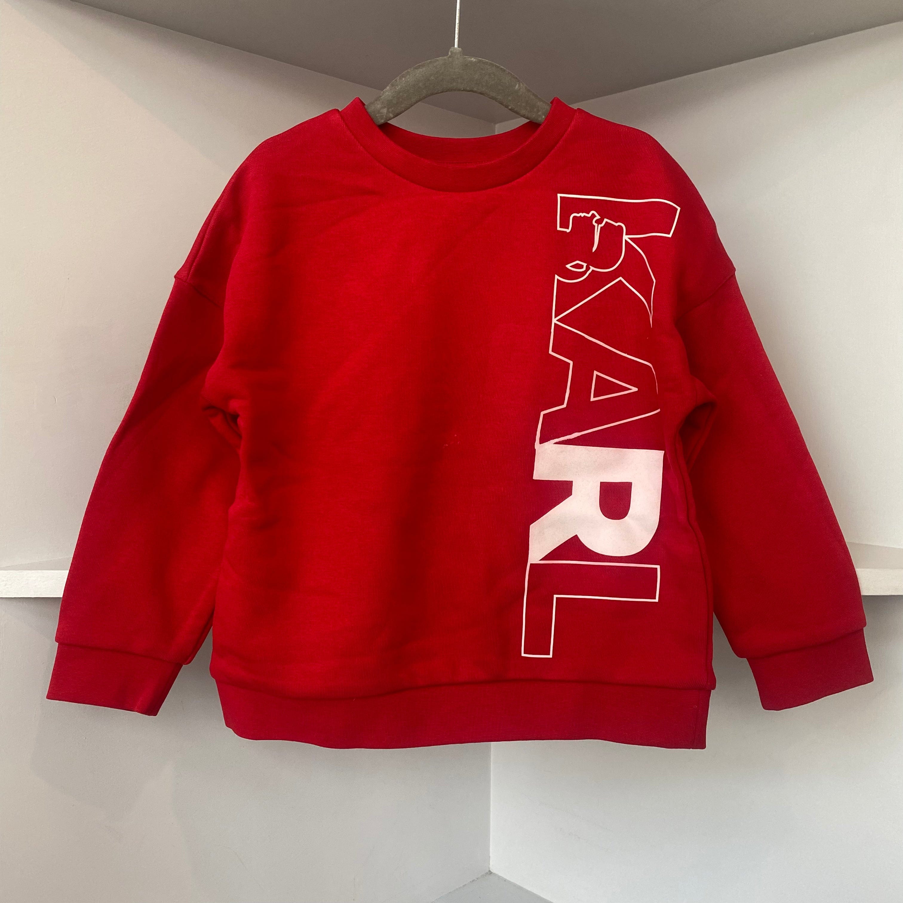 Karl Lagerfeld - (Faulty) Karl Logo Print Sweater - Red