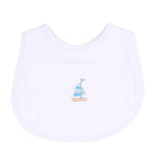 MAGNOLIA BABY - Tiny Sailboat Embroidered Four Piece Set - Blue