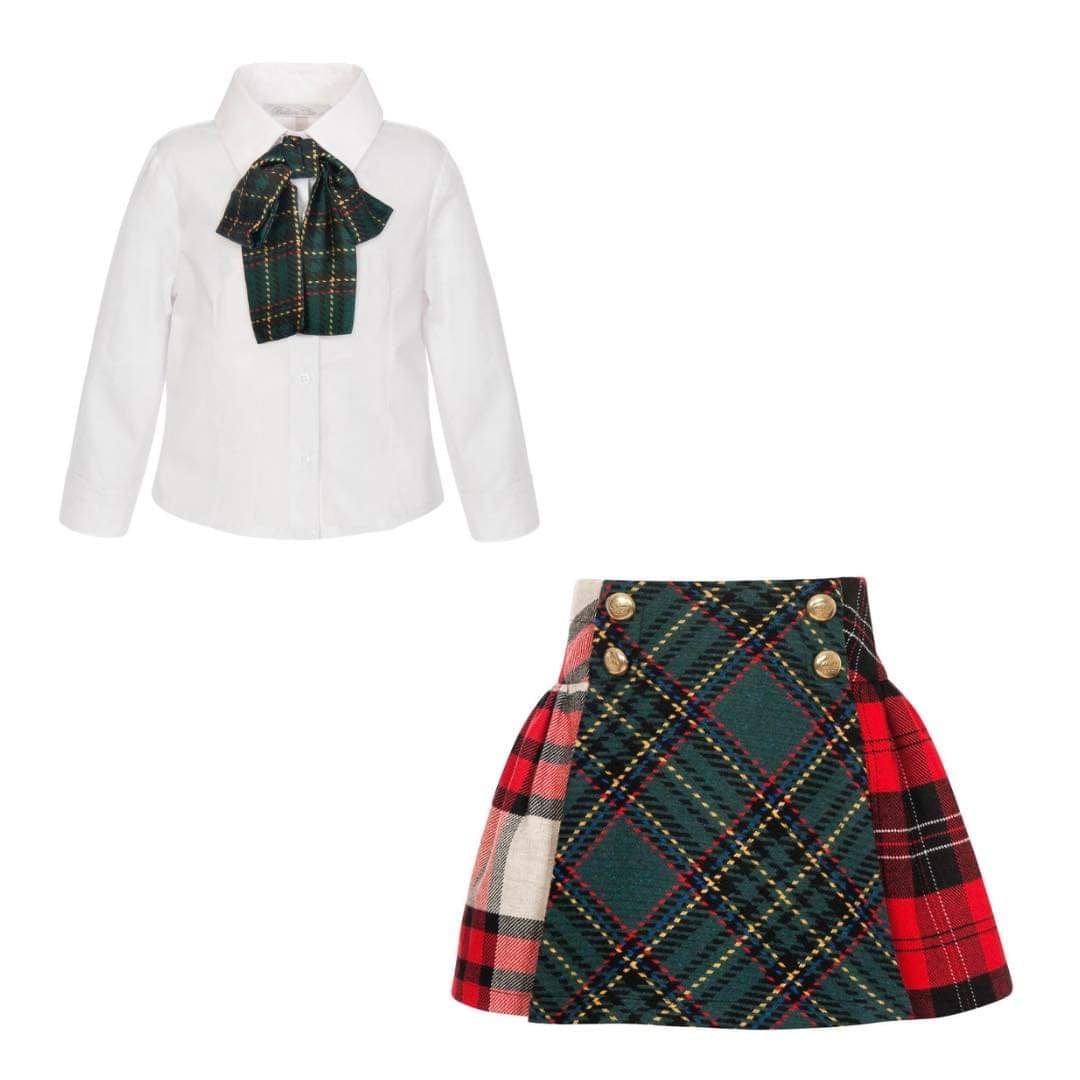 BALLOON CHIC - Royal Academy  Skirt Set - Green