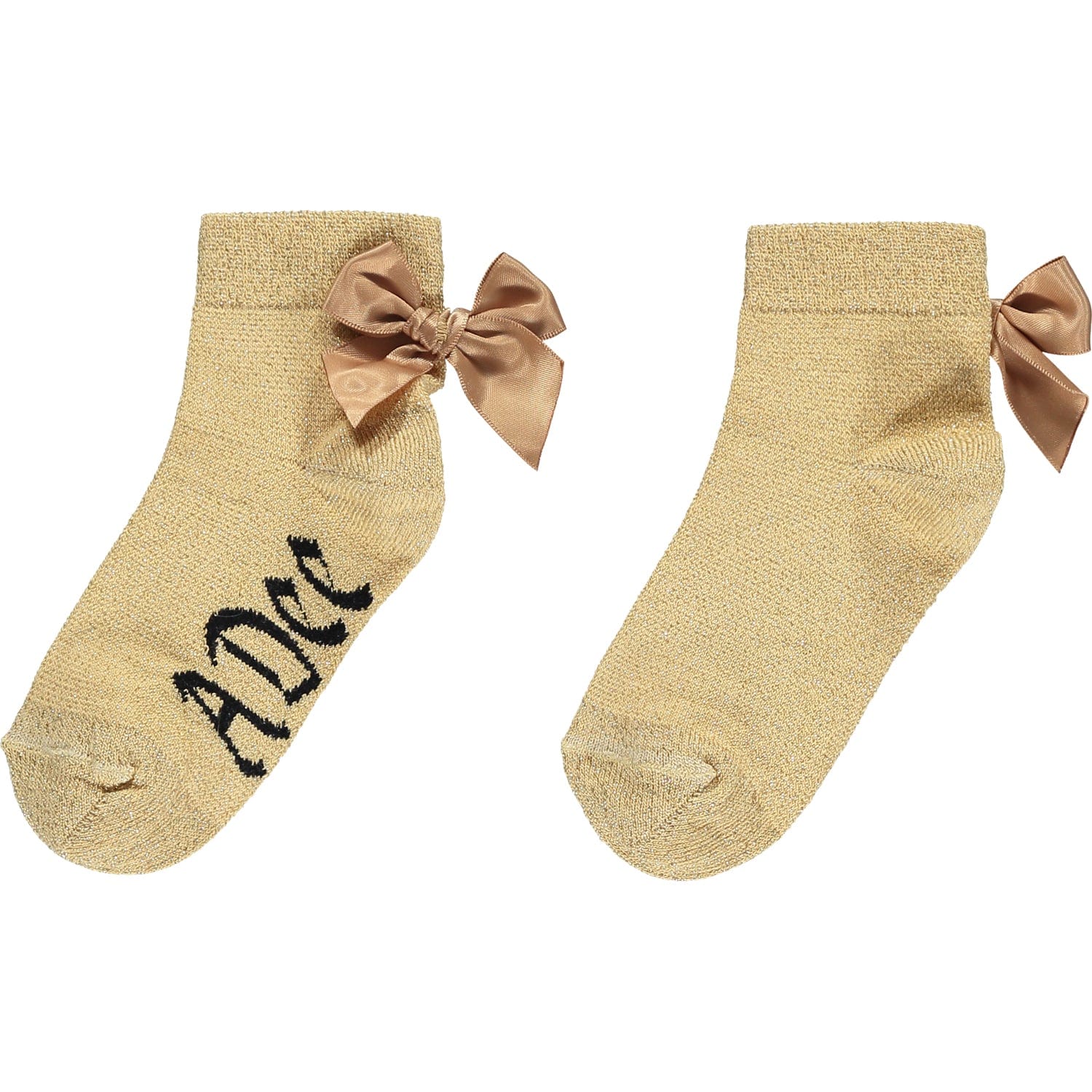 A DEE - Baroque Love Bailey Lurex Ankle Socks - Gold