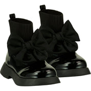 A DEE - Back To School Mary Jane Sock Wellington - Black