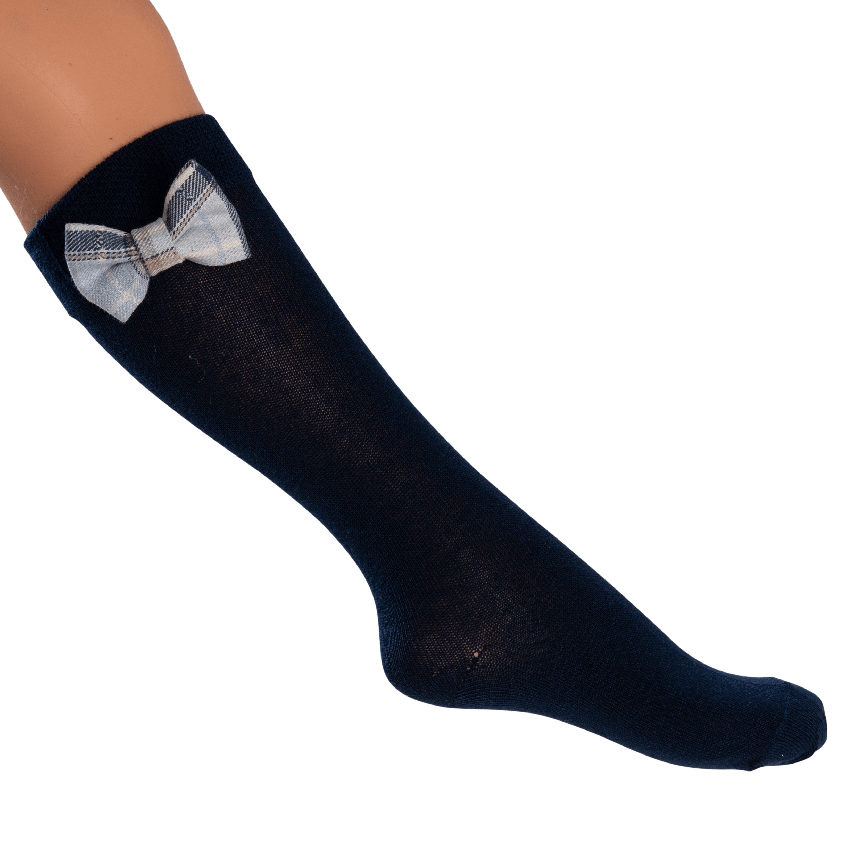 Daga - Sky Fluff Knee Socks - Navy