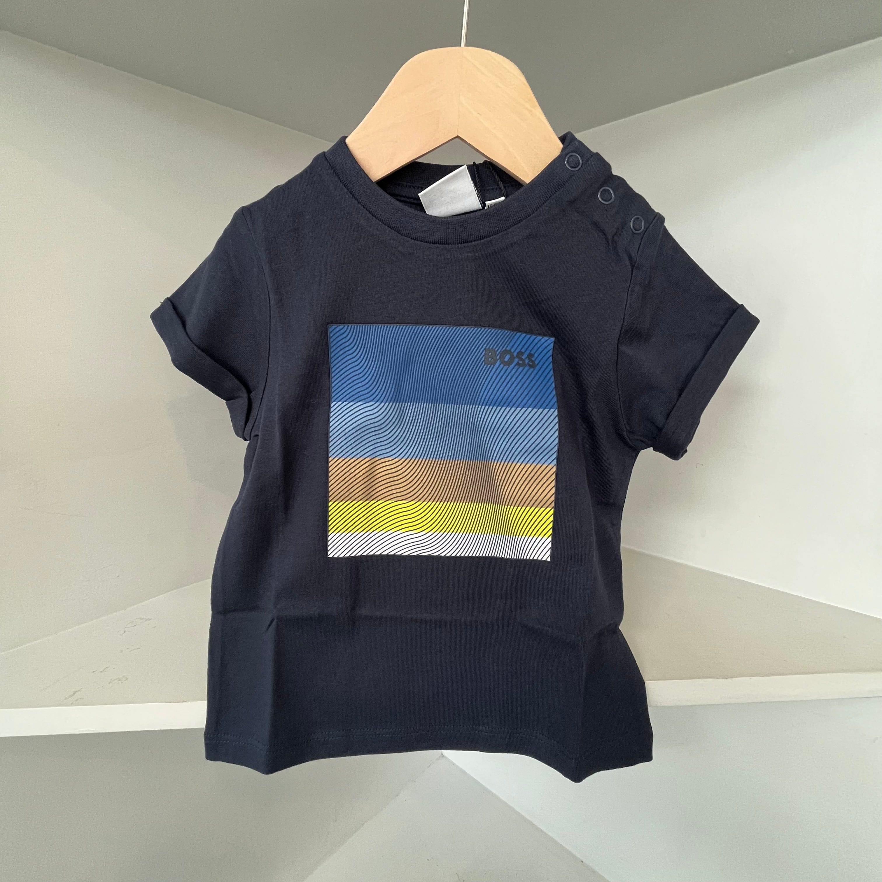 HUGO BOSS -  Graphic Tee-Shirt - Navy