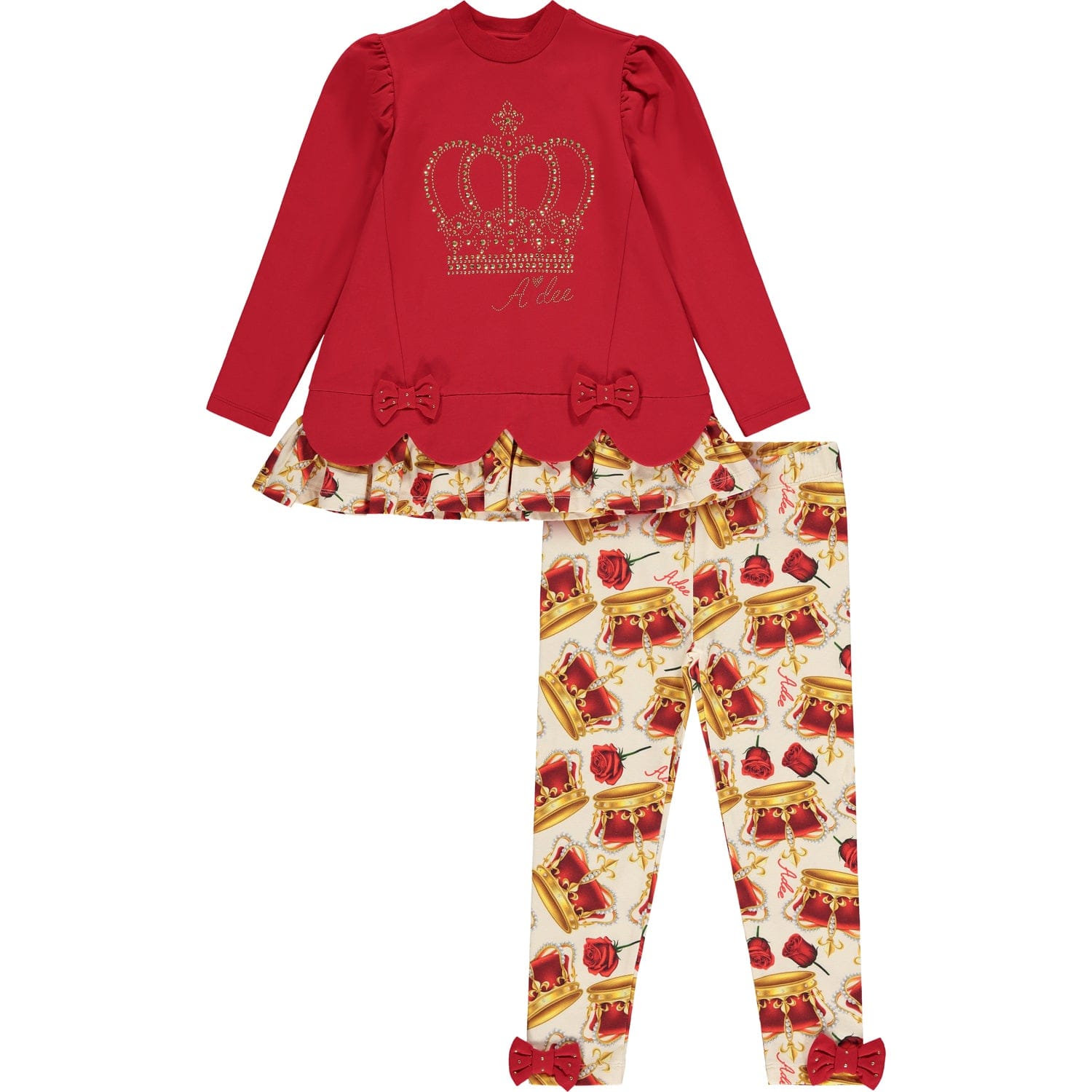 A DEE - A Dee Queen Claire Crown Legging Set - Red