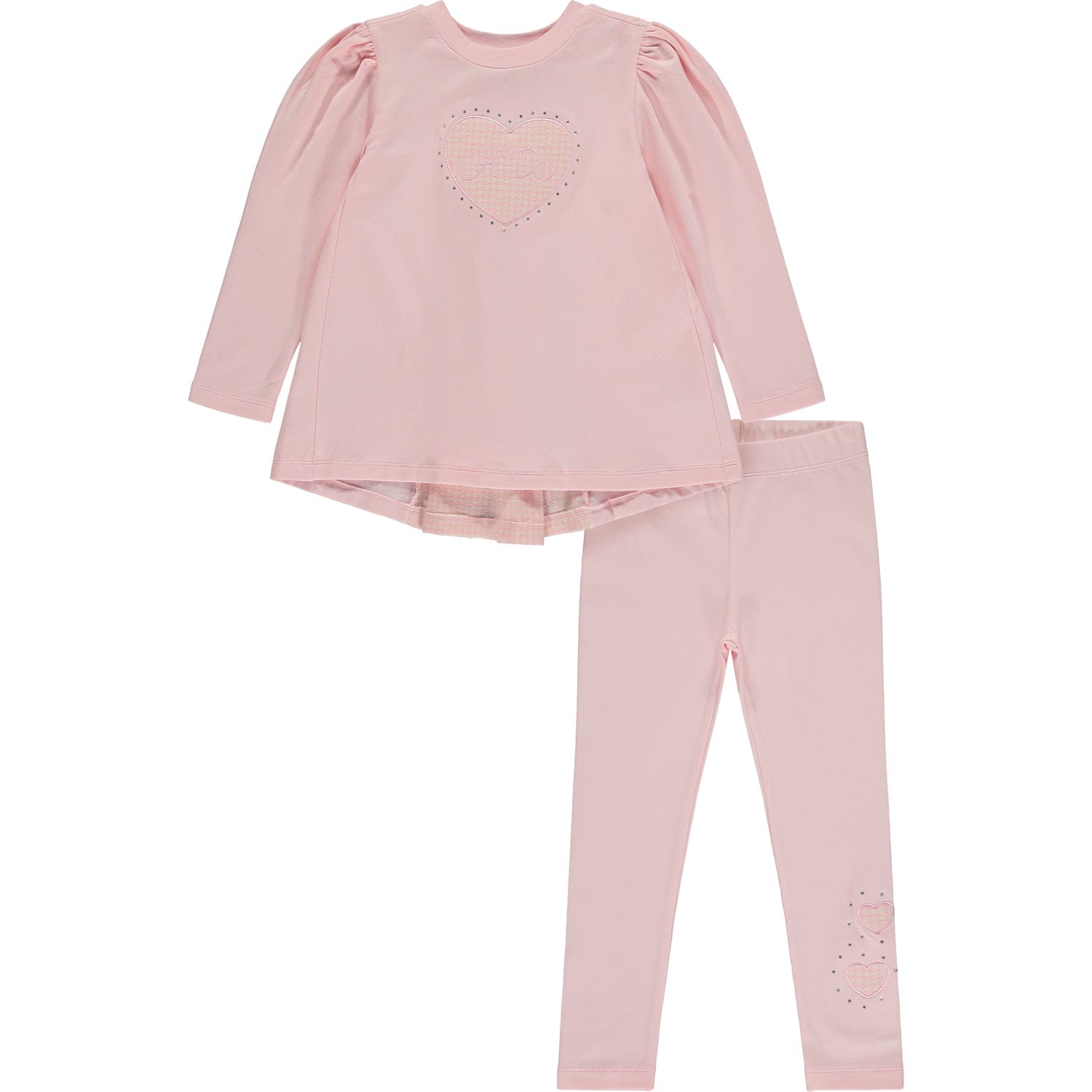 A DEE - Peony Dreams Aria Houndstooth Legging Set - Pink