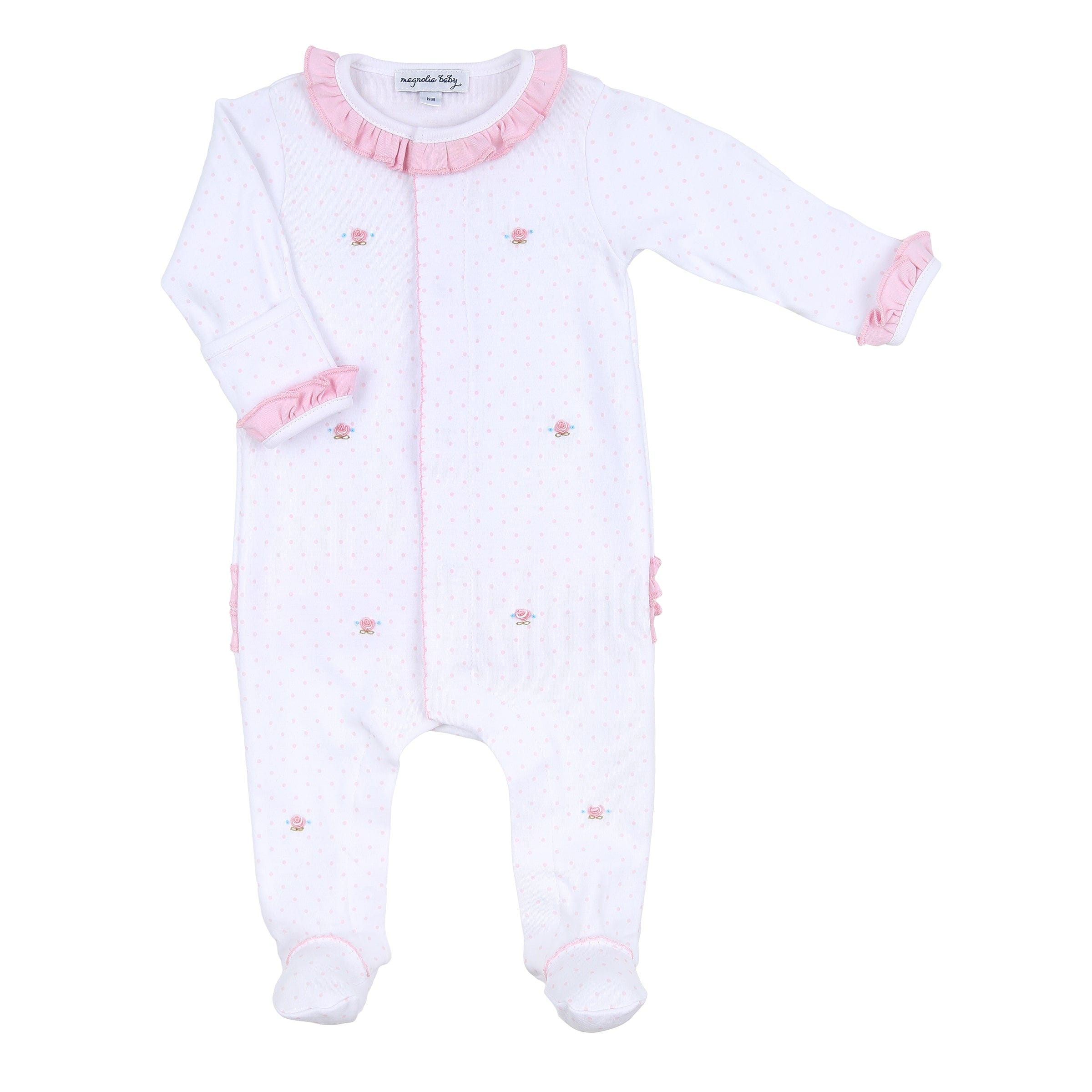 MAGNOLIA BABY - Annalise’s Classics Ruffle Babygrow - Pink