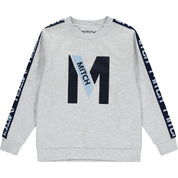 MITCH - Calgary Large Logo Tape Tracksuit - Grey Marl