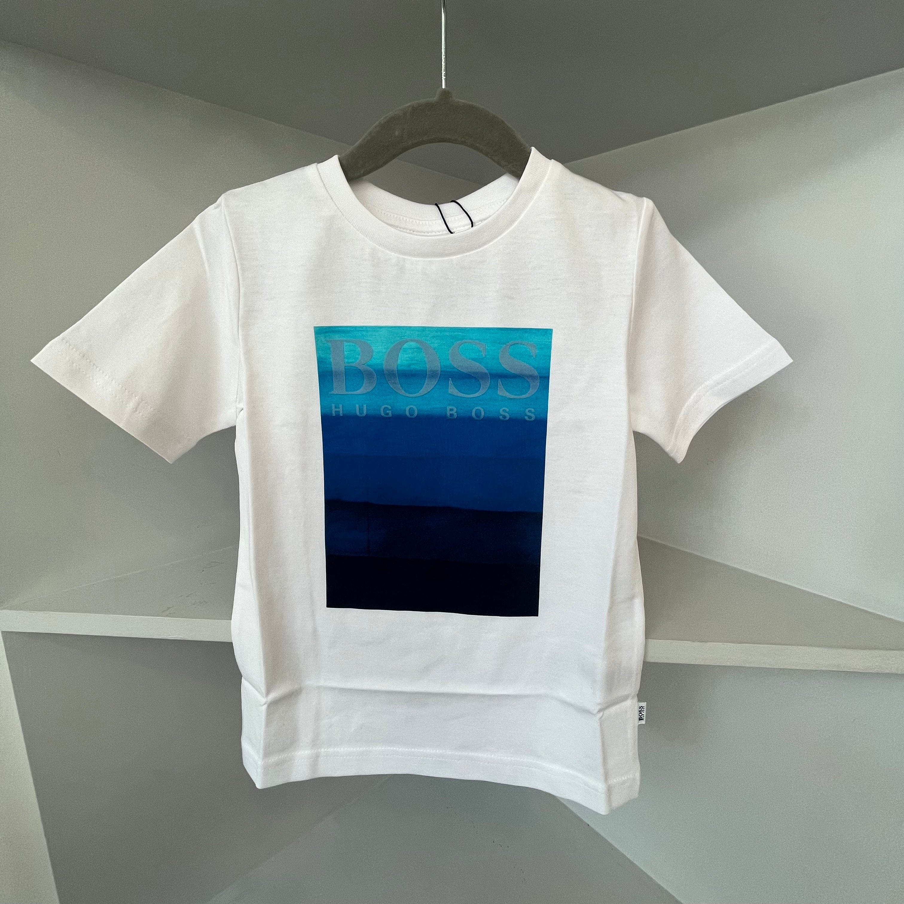 Hugo Boss - Colour Block Graphic T-Shirt - White