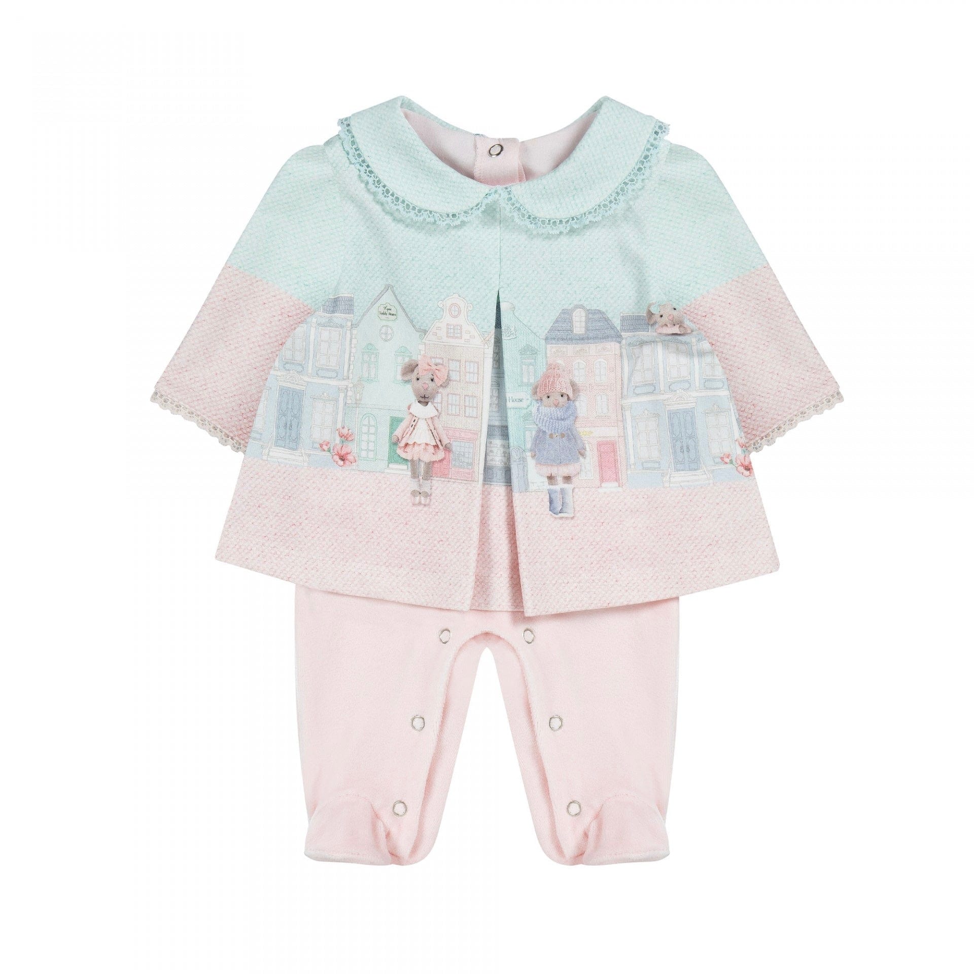 LAPIN HOUSE - Mouse Doll House Dress Babygrow - Pink