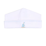 MAGNOLIA BABY - Tiny Sailboat Embroidered Four Piece Set - Blue
