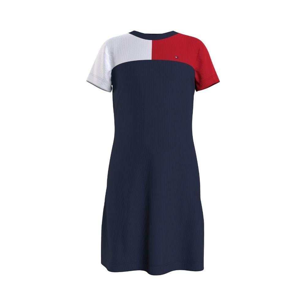 TOMMY HILFIGER - Stripe Rib Dress - Navy