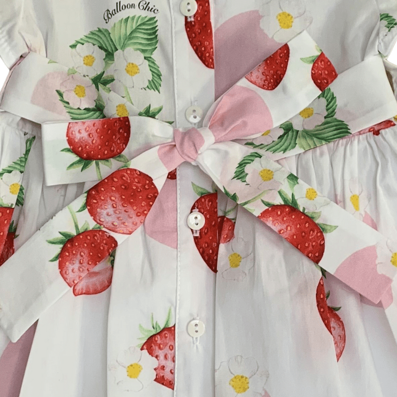 BALLOON CHIC - Strawberry Print Dress