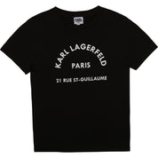 Karl Lagerfeld - Short Sleeve Logo T Shirt - Black