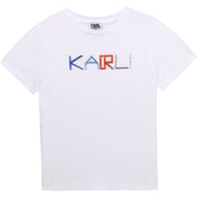 Karl Lagerfeld - Tetris Logo T Shirt - White