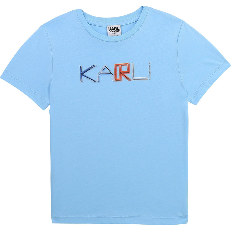 Karl Lagerfeld - Tetris Logo T Shirt - Blue