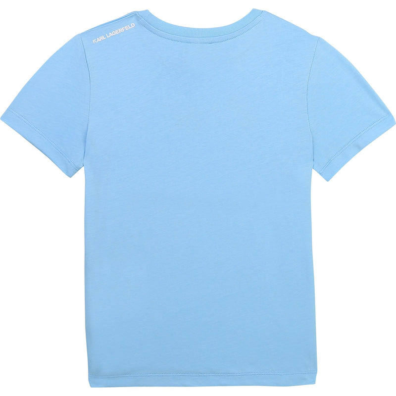 Karl Lagerfeld - Tetris Logo T Shirt - Blue