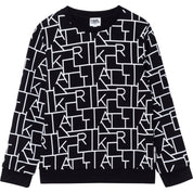 Karl Lagerfeld - DIGIKARL Logo Print Sweater - Black