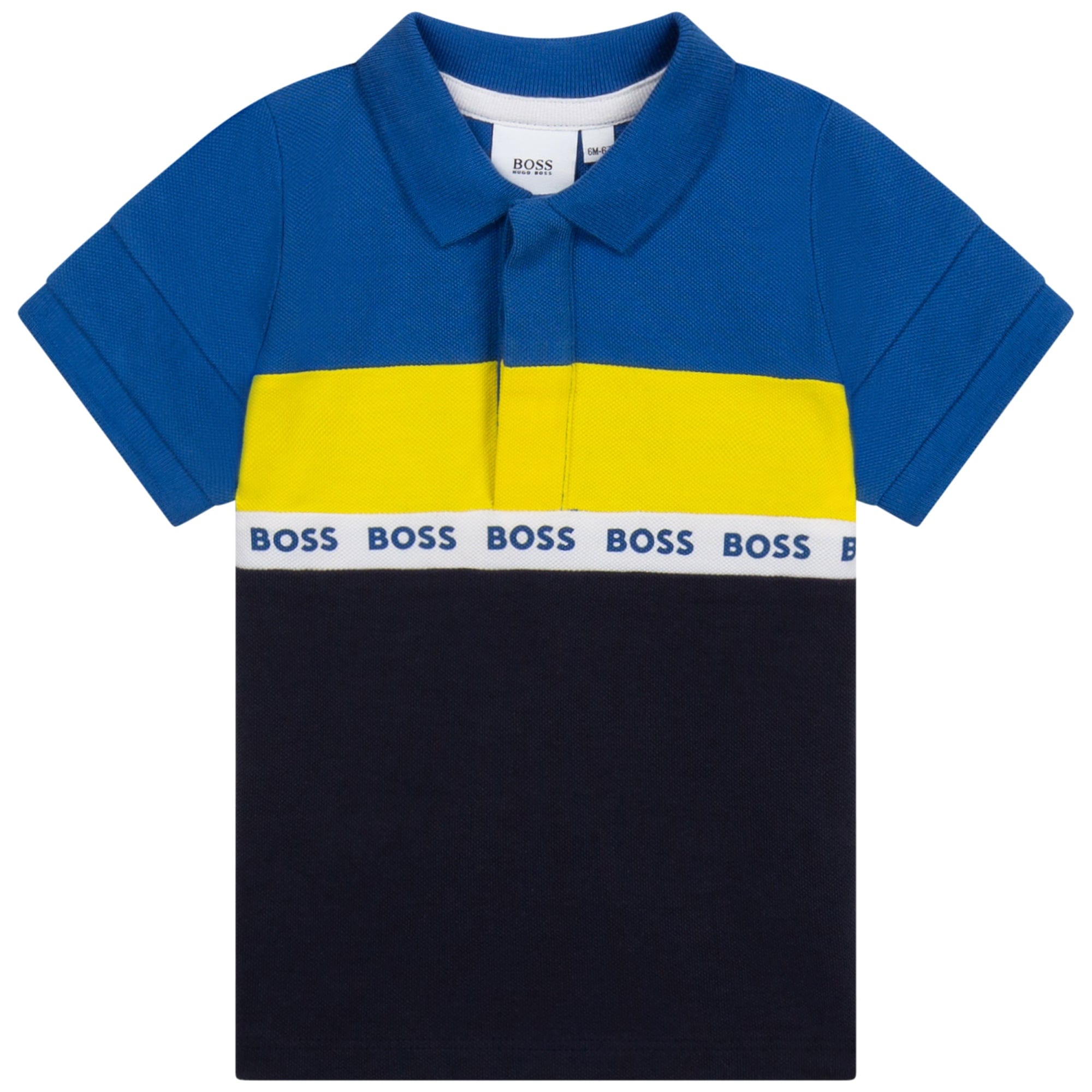 HUGO BOSS - Colour Block Polo Shirt - Navy