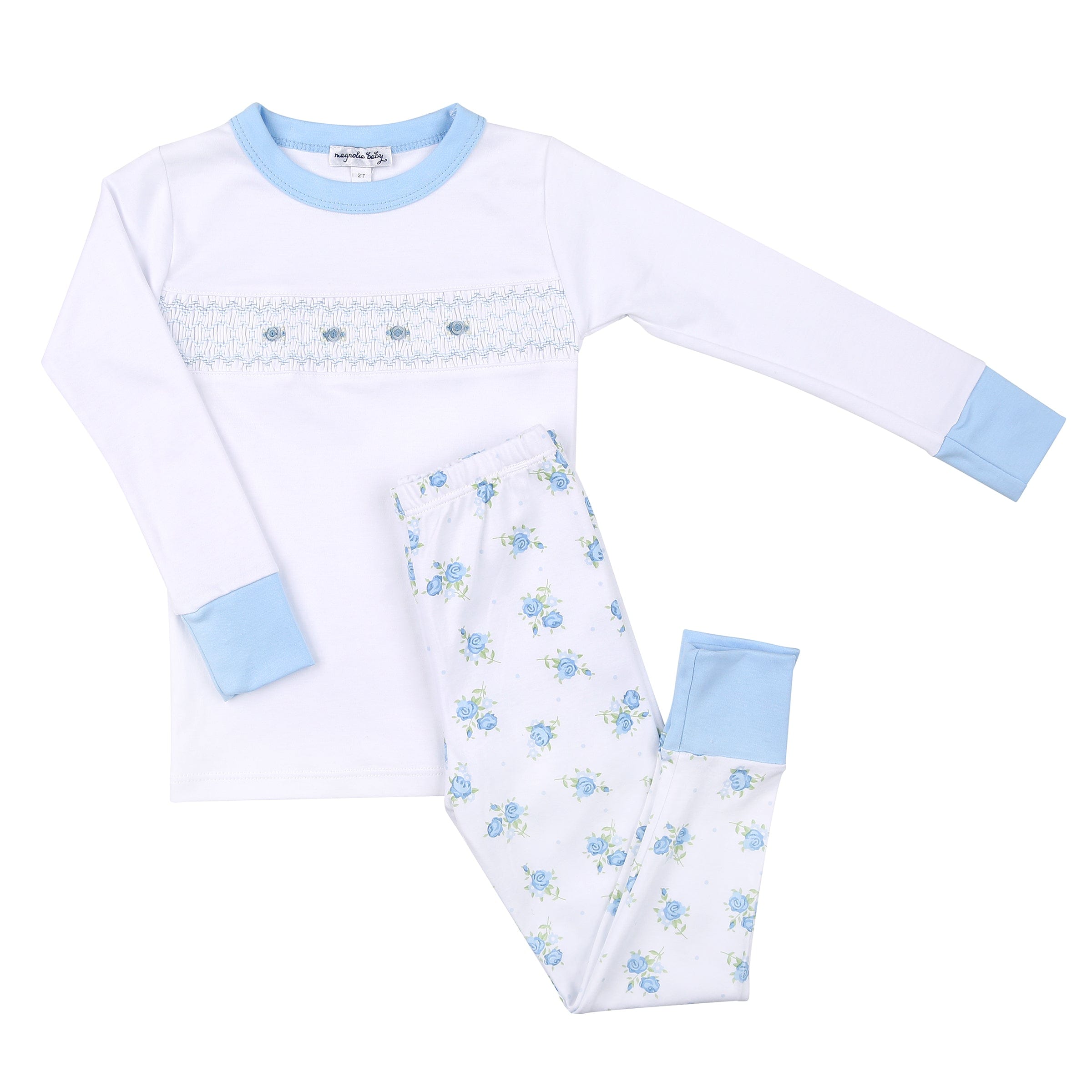 MAGNOLIA BABY - Anna’s Smocked Pyjamas - Blue