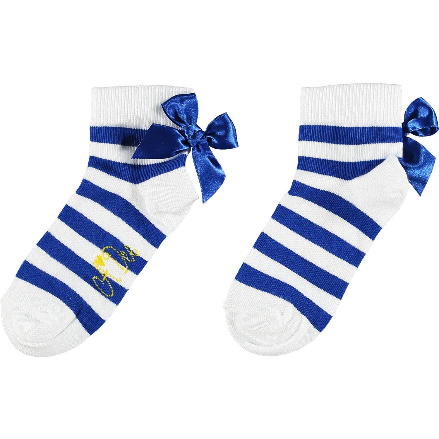 A Dee - Stripe Ankle Socks - Blue