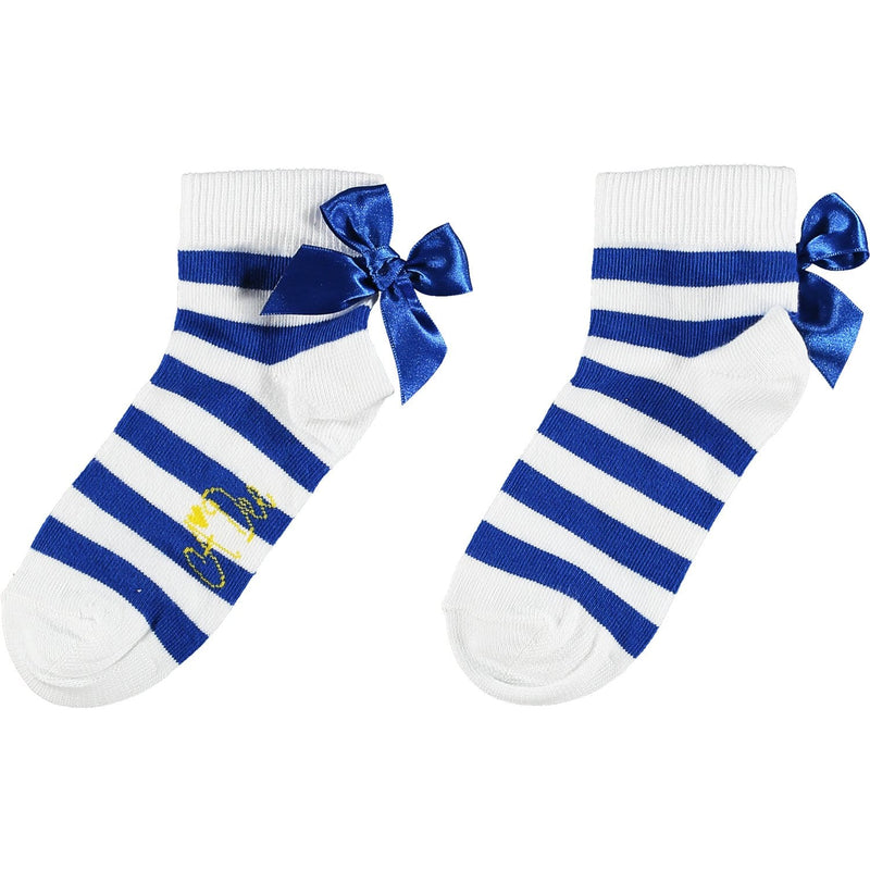 A Dee - Stripe Ankle Socks - Blue