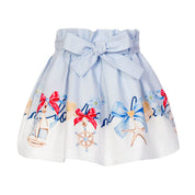 BALLOON CHIC - Nautical  Skirt Set - White