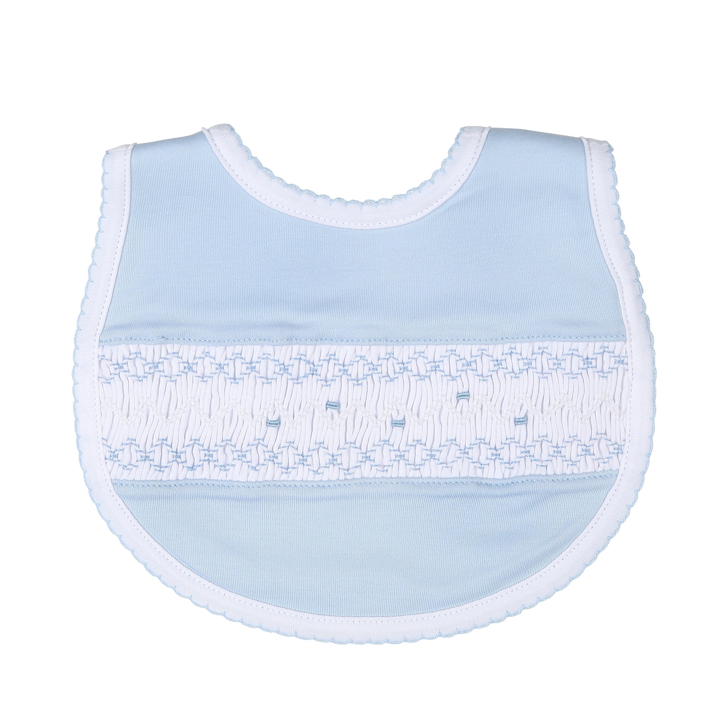 MAGNOLIA BABY - Sam Smocked Bib - Blue