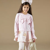 A DEE - Princess Large Bow Legging Set - Pale Pink