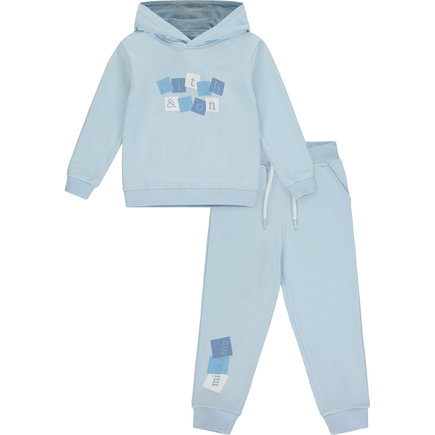 MITCH & SON - Jace  A Time To Fly Square Hoodie Set - Sky Blue