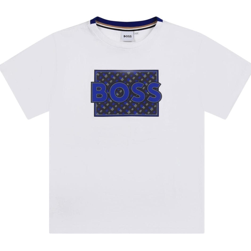 HUGO BOSS - Logo Pattern Tee-Shirt - White