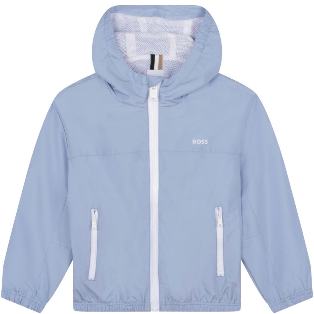 HUGO BOSS - Hooded Windbreaker -  Blue