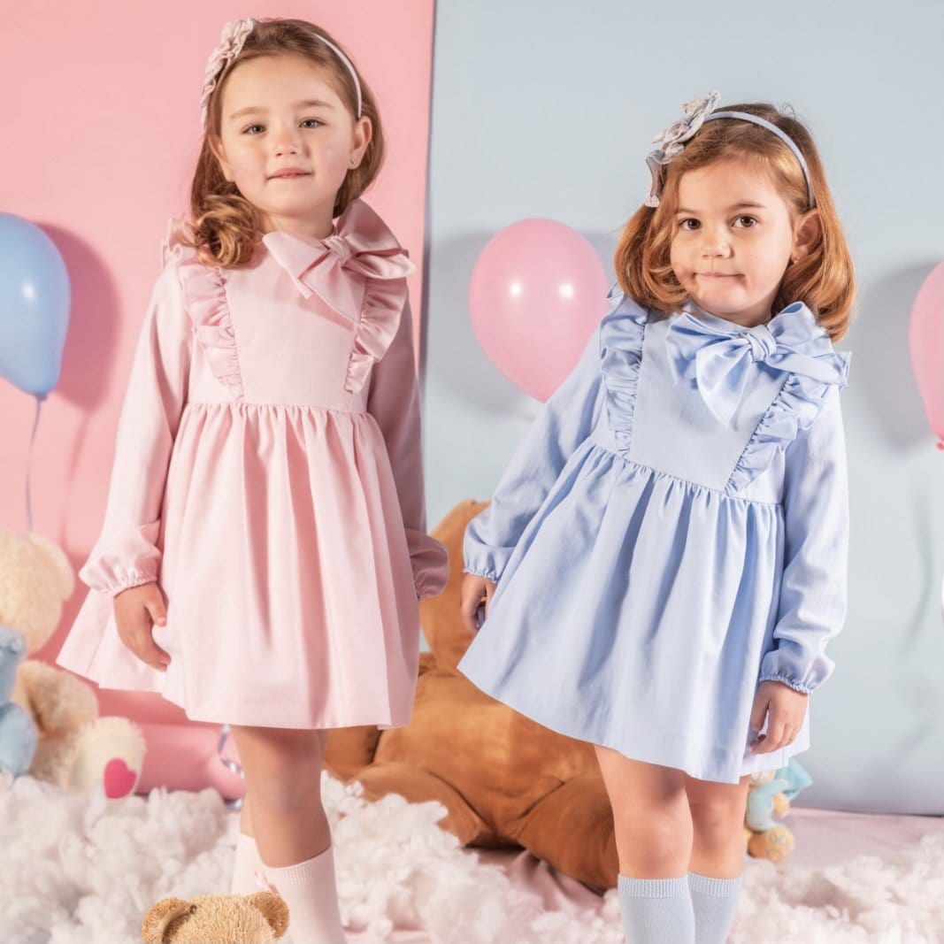 BABINE - Puffball Frill Dress - Blue
