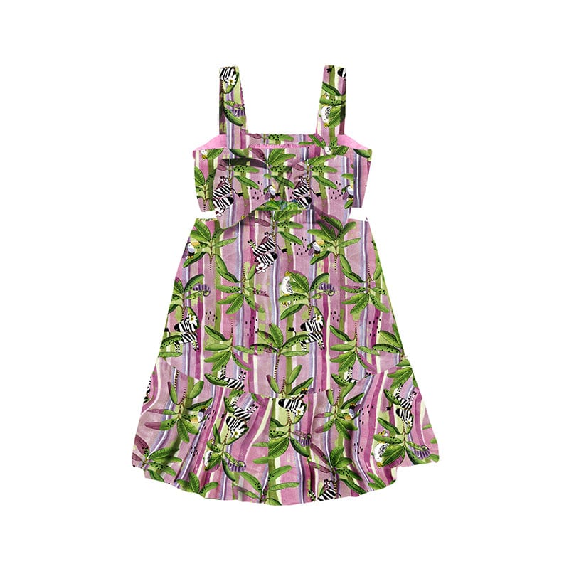 MAYORAL - Cut Out Zebra Dress - Blush