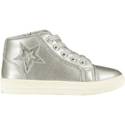 A DEE - Star High Top Lace Trainer - Silver