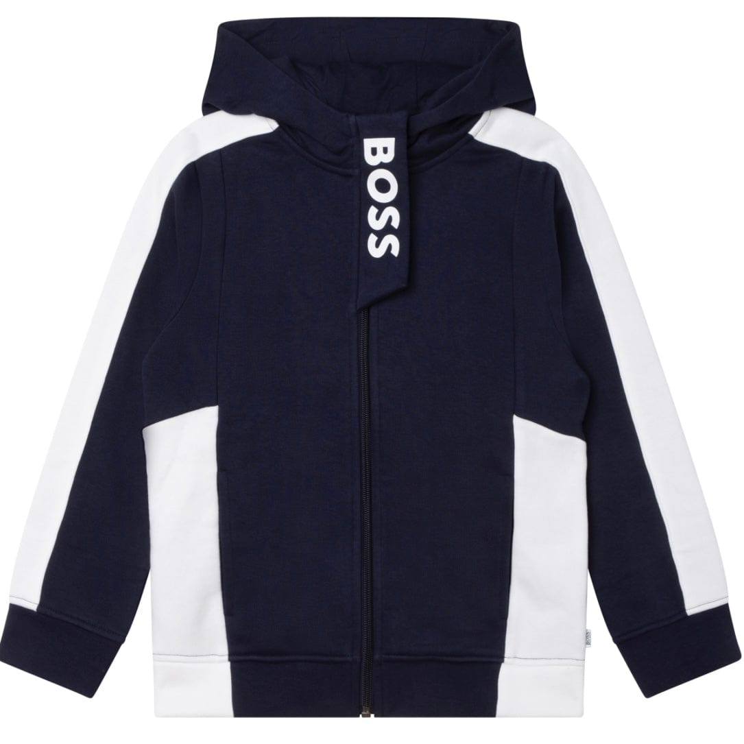 HUGO BOSS - Zip Hoodie Logo Tracksuit  -  Navy