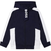 HUGO BOSS - Zip Hoodie Logo Tracksuit  -  Navy