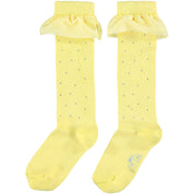 A DEE - Juliette Tulle Sparkle Knee High Sock - Lemon