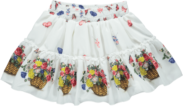 PICCOLA SPERANZA - Flower Basket Skirt Set - White