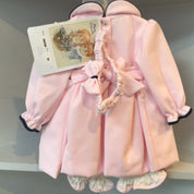 PRETTY ORIGINALS - Smocked Rocking Horse Dress Set & Hairband  - Pink