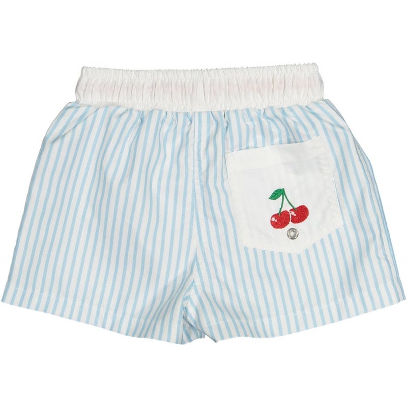 SAL & PIMENTA - Stripe Cherries Swim Shorts - White