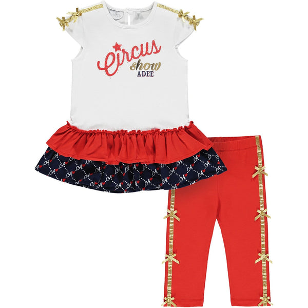 A DEE - Molly Leggings Set - White/Red