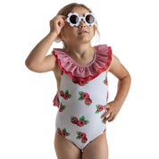 MEIA PATA - Seychelles Raspberries Print Swimsuit - Crimson