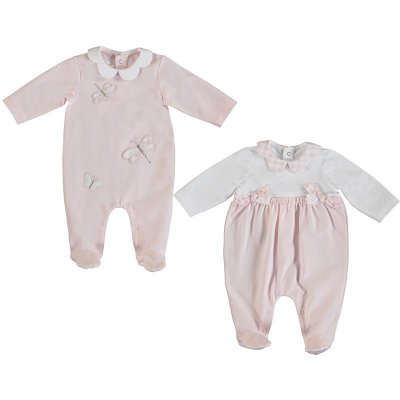 MAYORAL - Dragonfly Babygrow 2 Pack - Pink/White