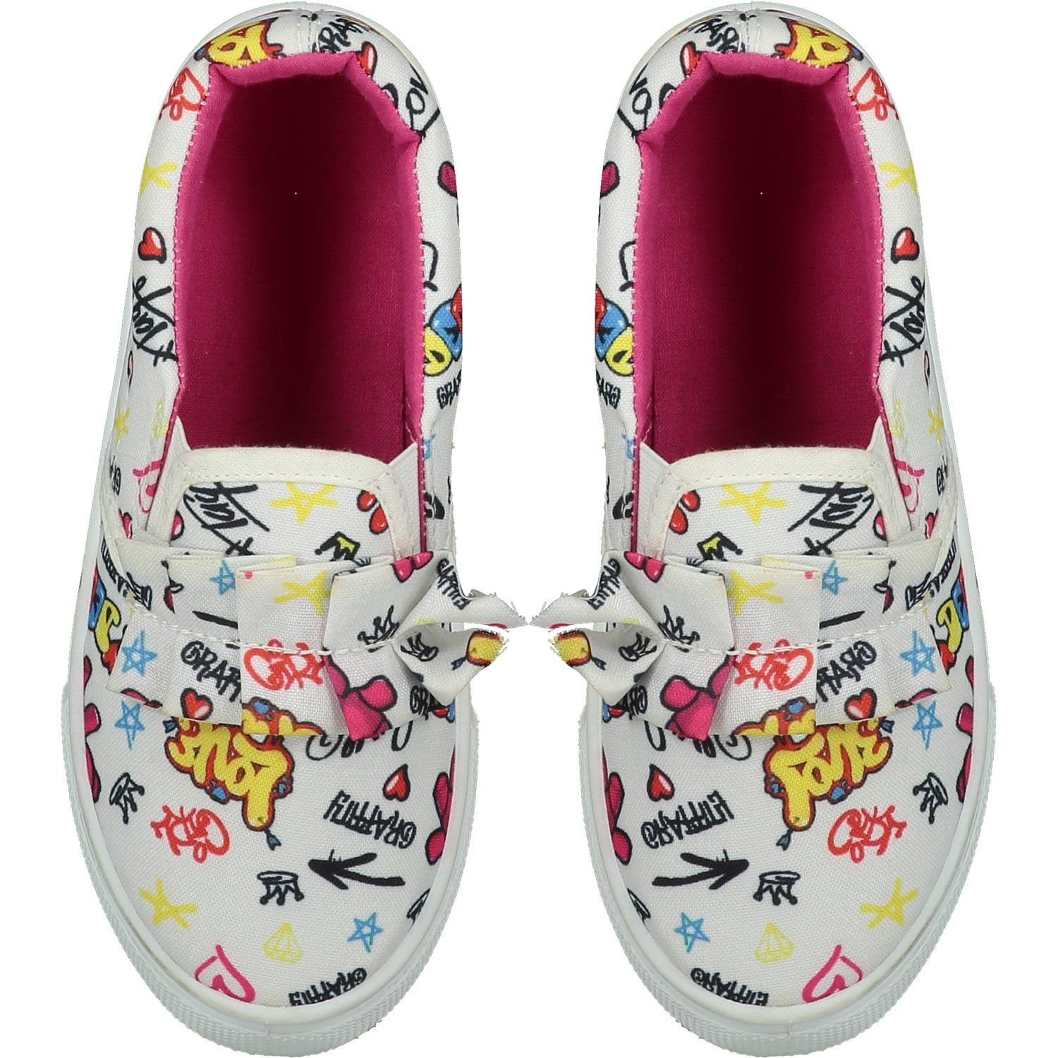 A DEE - Frilly Canvas Slip On Trainer - Lipstick Pink