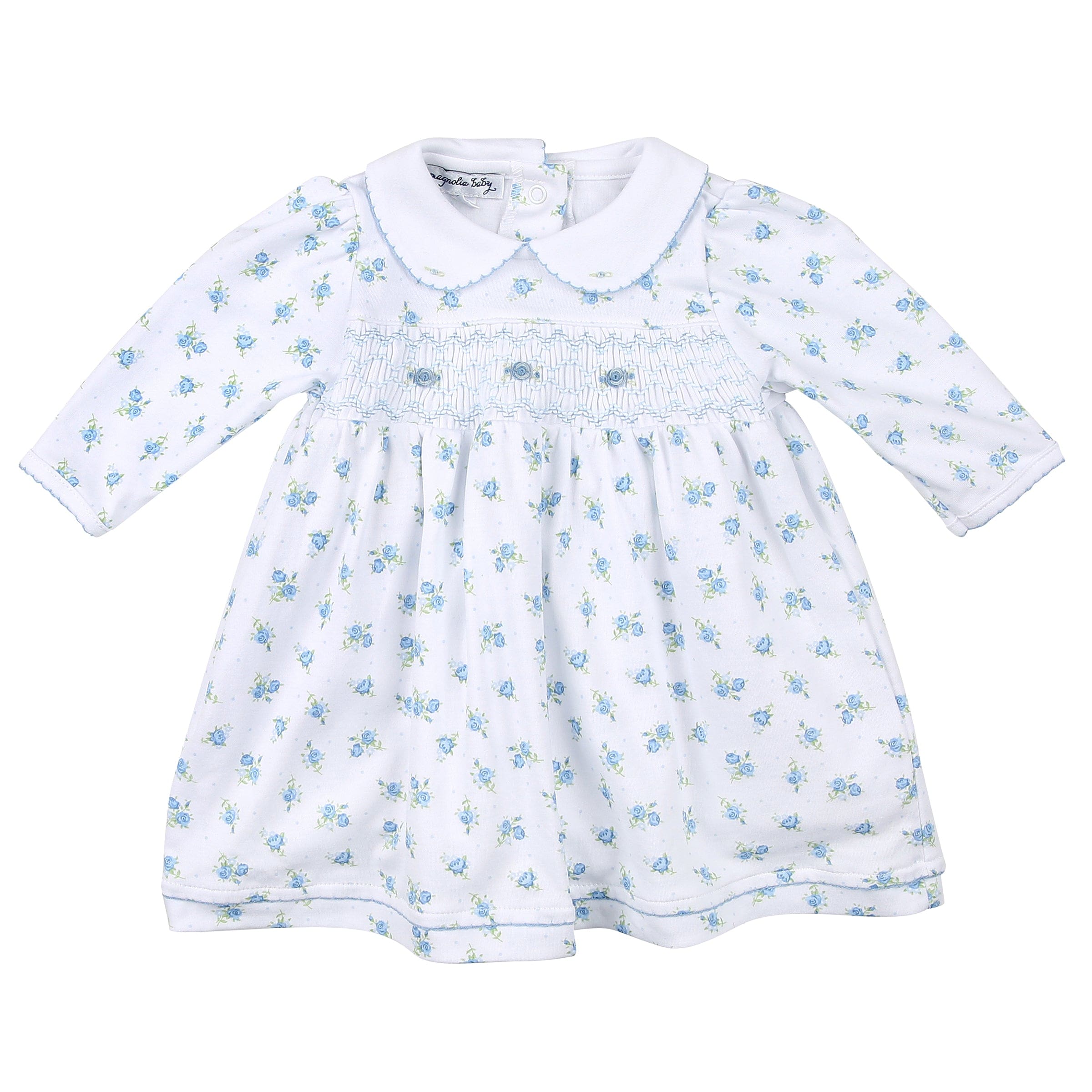 MAGNOLIA BABY - Anna’s Classics Smocked Dress Set - Blue