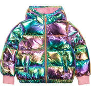 BILLIEBLUSH - Iridescent Puffer Jacket - Multicoloured