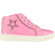 A DEE - Star High Top Lace Trainer - Pink Candy