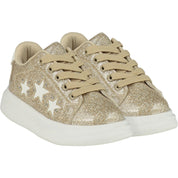 A DEE - Queeny Chunky Star Trainers - Light Gold