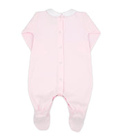 Rapife - Bib Panelled Peter Pan Collar Babygrow - Pink