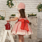 BLUEBELLS - Joanna Christmas Dress & Bonnet- Red